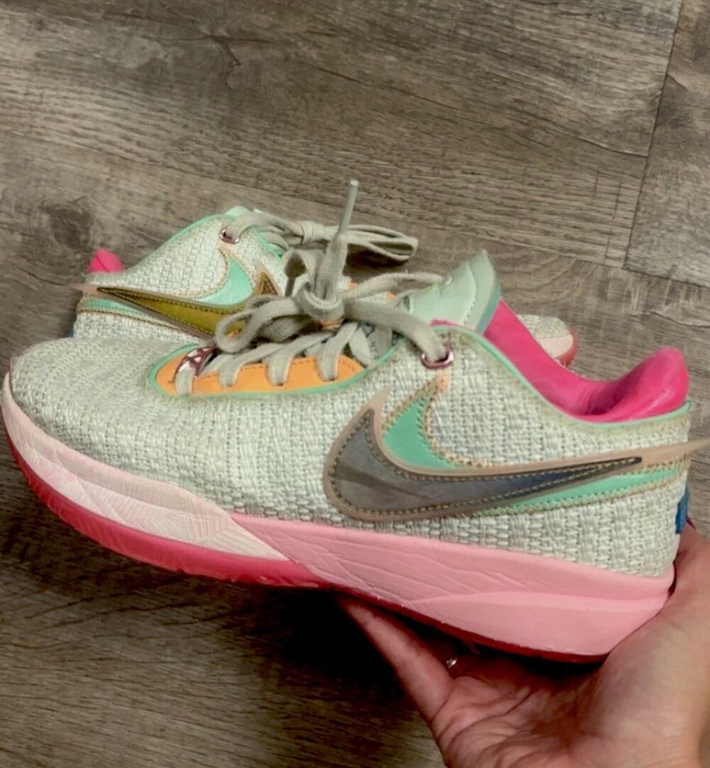 Nike LeBron 20 Time Machine Barely Green Pink Men's Size 7 DJ5423-300 Low XX